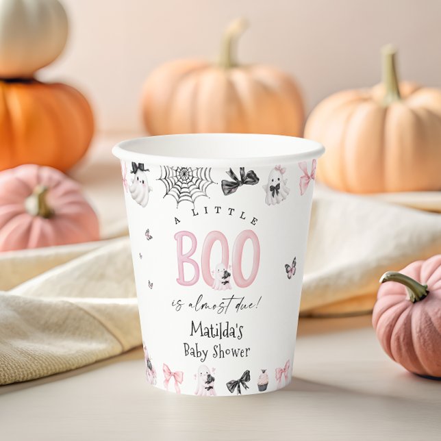 Little Boo Halloween Girl Baby Shower Paper Cups (Creator Uploaded)