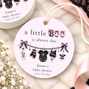 Little Boo Halloween Girl Baby Shower Thank You Favour Tags