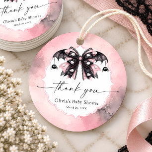 Little Boo Halloween Gothic Baby Shower Thank You Favour Tags