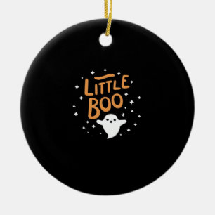 Little Boo, Happy Halloween Vintage Classic Ceramic Ornament