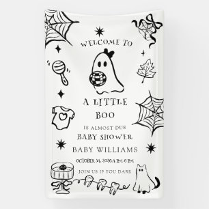 Little Boo Is Almost Due Baby shower Banner