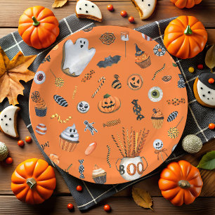 Little Boo is almost due Baby Shower Paper Plate