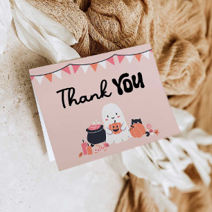 Little Boo is Almost Due Baby Shower Thank You Card
