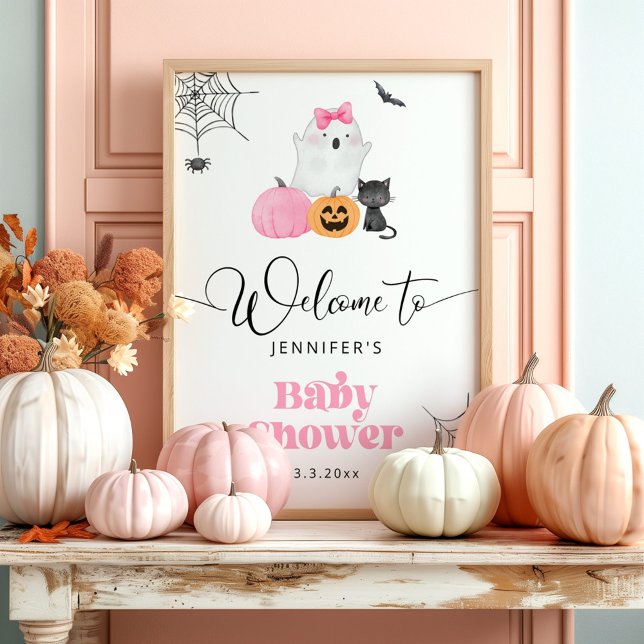 Little boo is almost Due baby shower welcome Poster (Creator Uploaded)