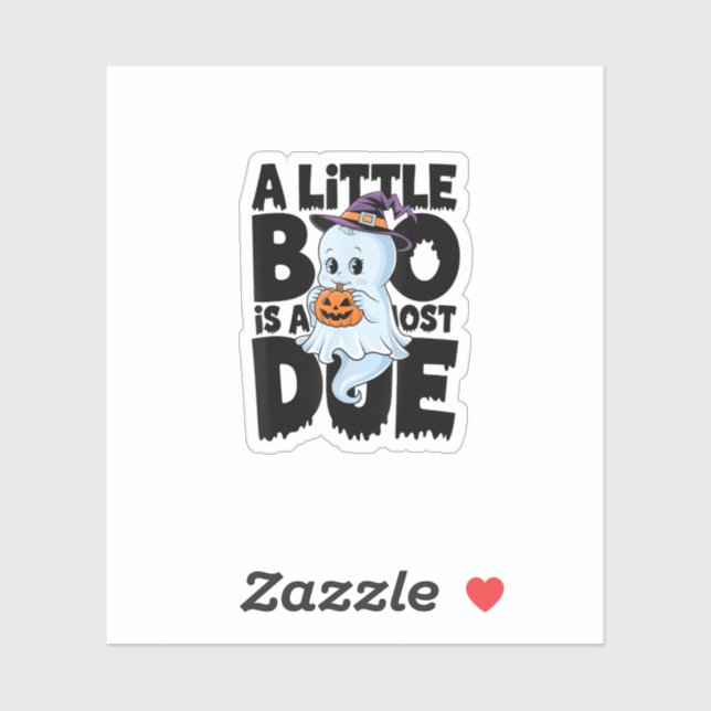 Little Boo Is Almost Due Cute Halloween Pregnancy  (Sheet)