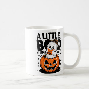Little Boo Is Almost Due Cute Halloween Pregnancy  Coffee Mug