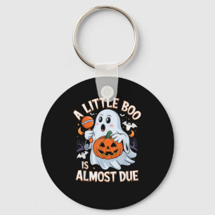 Little Boo Is Almost Due Cute Halloween Pregnancy  Key Ring