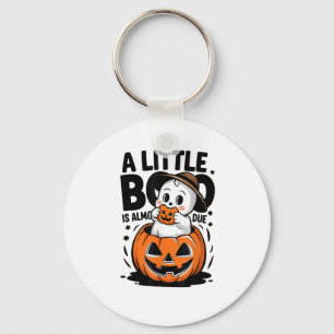 Little Boo Is Almost Due Cute Halloween Pregnancy  Key Ring