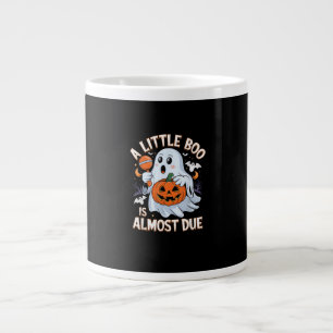 Little Boo Is Almost Due Cute Halloween Pregnancy  Large Coffee Mug