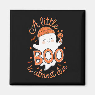 Little Boo Is Almost Due Cute Halloween Pregnancy Magnet