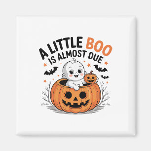 Little Boo Is Almost Due Cute Halloween Pregnancy Magnet
