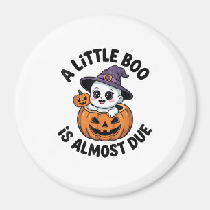 Little Boo Is Almost Due Cute Halloween Pregnancy Magnet