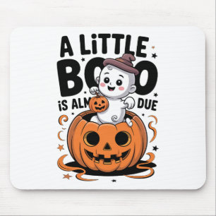 Little Boo Is Almost Due Cute Halloween Pregnancy Mouse Pad