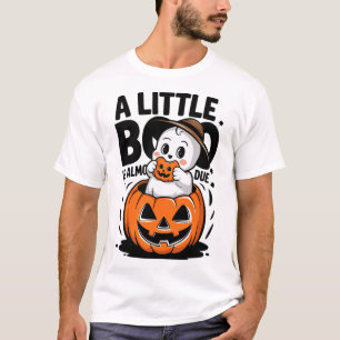 Little Boo Is Almost Due Cute Halloween Pregnancy T-Shirt