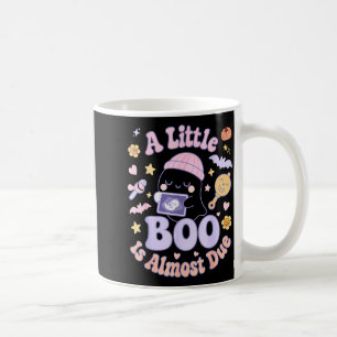 Little Boo Is Almost Due Fun Halloween Cute Pregna Coffee Mug