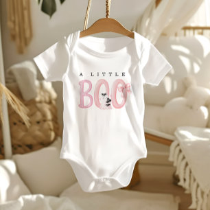 Little Boo is almost due Halloween Baby Shower Bodysuit