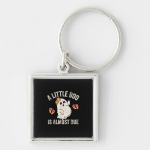 Little Boo Is Almost Due Halloween Pregnancy Annou Key Ring