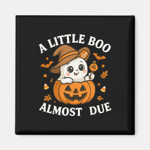 Little Boo Is Almost Due Halloween Pregnancy Revea Magnet