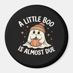 Little Boo Is Almost Due Halloween Pregnancy Revea Magnet