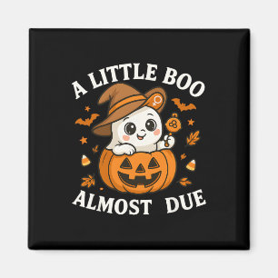 Little Boo Is Almost Due Halloween Pregnancy Revea Magnet