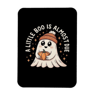 Little Boo Is Almost Due Halloween Pregnancy Revea Magnet