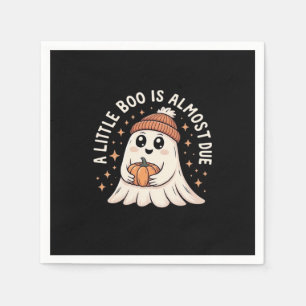 Little Boo Is Almost Due Halloween Pregnancy Revea Napkin