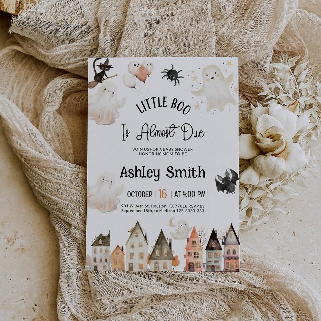 Little Boo Is Almost Due Invitation (Creator Uploaded)