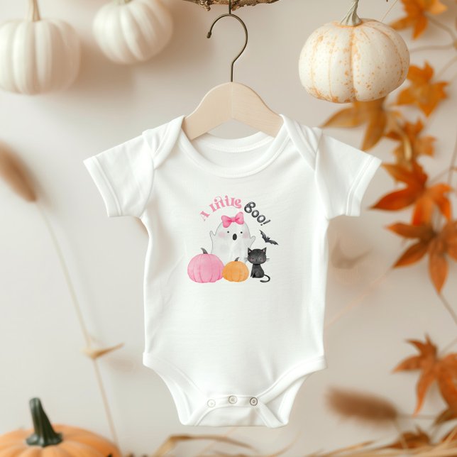 Little Boo is almost due pink baby shower Bodysuit (Creator Uploaded)