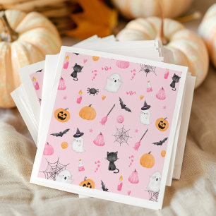 Little Boo is almost due pink baby shower Napkin