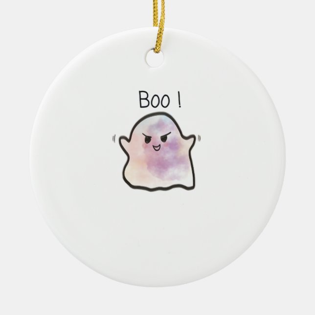 Little Boo Is Cheeky Funny Meme Ceramic Ornament (Front)