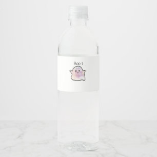 Little Boo Is Cheeky Funny Meme Water Bottle Label