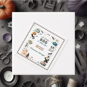 Little BOO Is Due Ghost Pumpkin Spooky Baby Shower Favour Tags