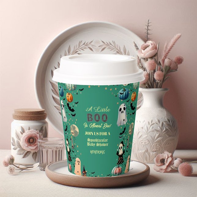 Little BOO Is Due Ghost Pumpkin Spooky Baby Shower Paper Cups (Little BOO Is Due Ghost Pumpkin Spooky Baby Shower Paper Cups)