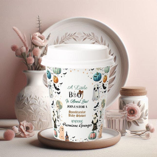 Little BOO Is Due Ghost Pumpkin Spooky Baby Shower Paper Cups (Little BOO Is Due Ghost Pumpkin Spooky Baby Shower Paper Cups)