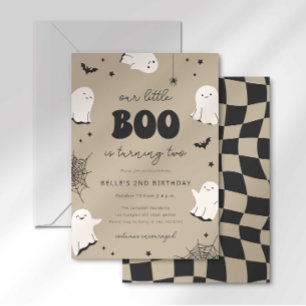 Little Boo is Turning Two Birthday Invitation