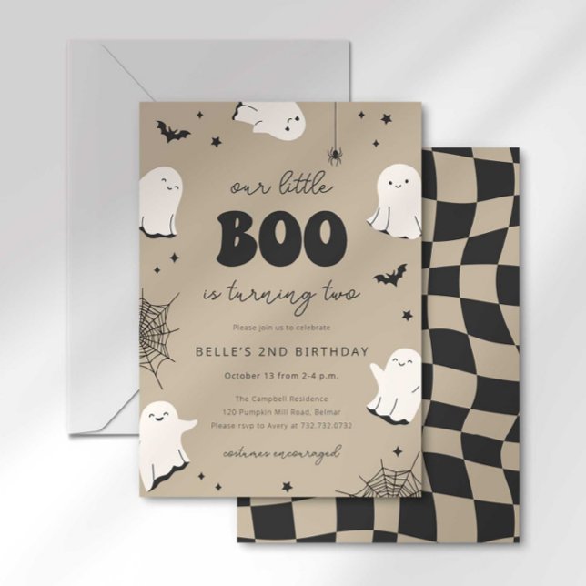 Little Boo is Turning Two Birthday Invitation (Creator Uploaded)
