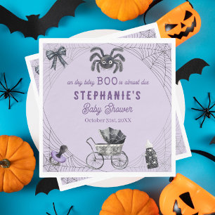 Little Boo Itsy Bitsy Spider Halloween Baby Shower Napkin