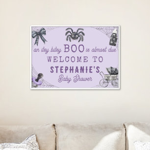 Little Boo Itsy Bitsy Spider Halloween Baby Shower Poster