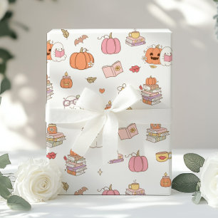 Little Boo Lilac Whimsical Books Baby Shower Wrapping Paper
