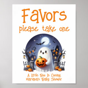 Little Boo Neutral Baby Shower Favours Sign