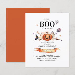 Little Boo On the Way Halloween Boy Baby Shower