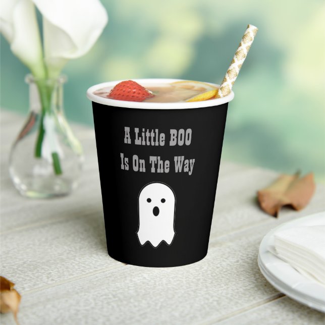 Little BOO On The Way Halloween Ghost Paper Cups (Insitu)