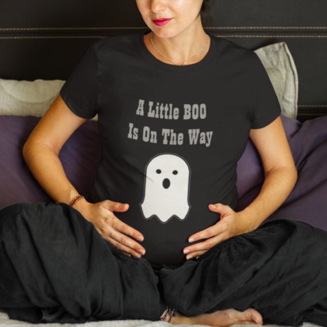 Little BOO On The Way Halloween Ghost Pregnancy T-Shirt (Creator Uploaded)