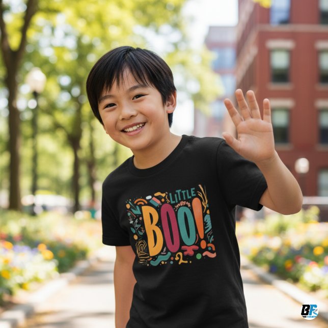 Little Boo Orange Black Halloween Family Matching T-Shirt (Creator Uploaded)
