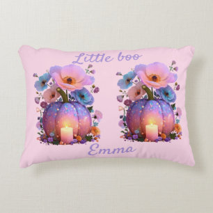 Little Boo Personalized Girl Halloween T-Shirt Decorative Cushion