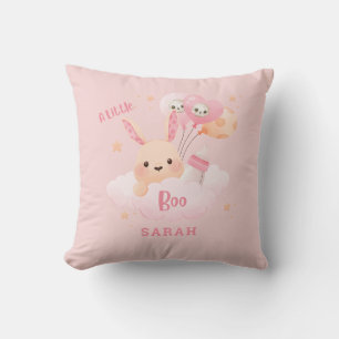Little Boo Pink Halloween Baby Shower Cushion