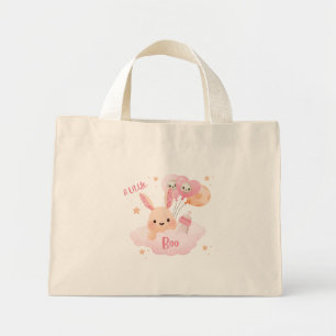 Little Boo Pink Halloween Baby Shower Mini Tote Bag