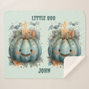Little Boo Pumpkin for Boys Sherpa Blanket