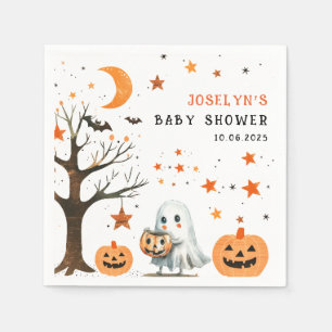 Little BOO Star Pattern Halloween Baby Shower  Napkin