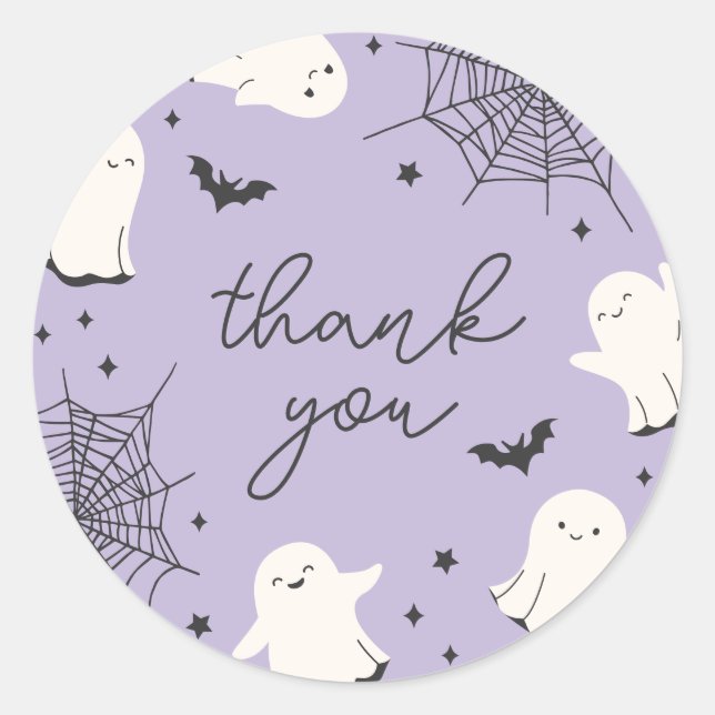 Little Boo Thank You Sticker (Front)